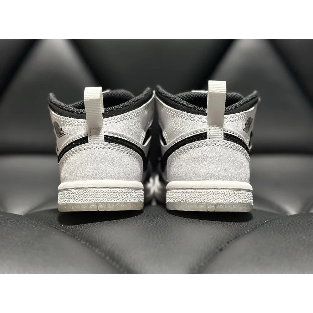Air Jordan 1 Mid SE Diamond TD Toddler Black/White Shoes Size 5C NWT - Picture 4 of 6